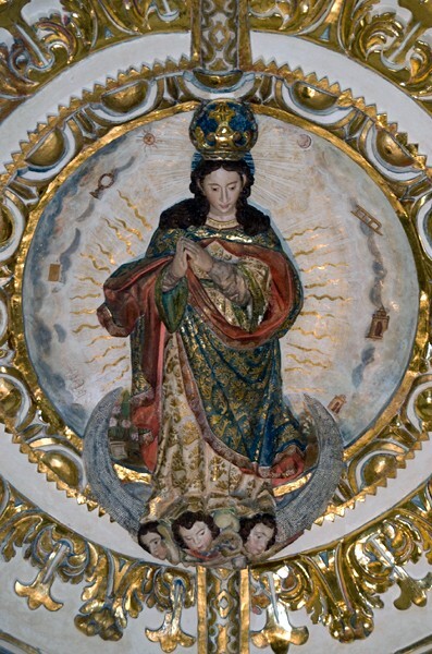 Friars' Chapel, cupola detail, Virgin Immaculate - Convento