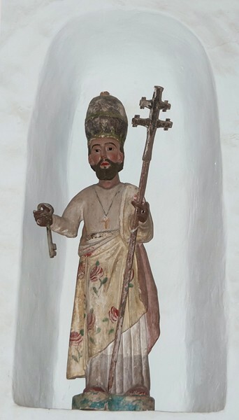 Santa María, nave statue, St. Peter - Santa María Nativitas, Hidalgo