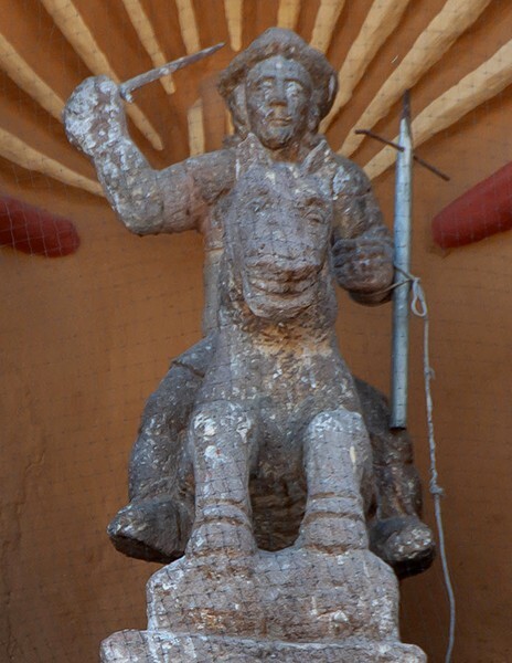 Santiago, façade sculpture, St. James the Moor Slayer - Ayapango, México