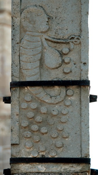 El Señor de la Expiración, garden cross, shaft closeup, Judas - Capacho, Michoacán