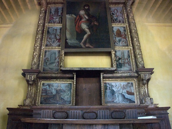 Capilla abierta, altar - SS Pedro y Pablo, portería, capilla abierta & baptistry