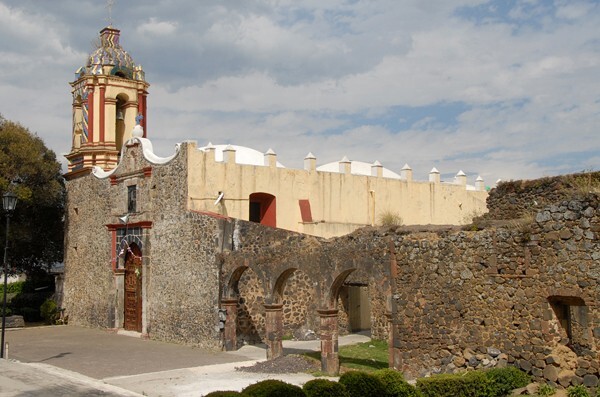 San Pablo, façade, bell-tower & portería - Oztotepec, México