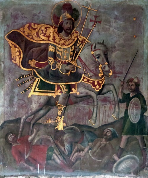 Santa María, nave painting, St. James the Moor Slayer - Chiconautla, México