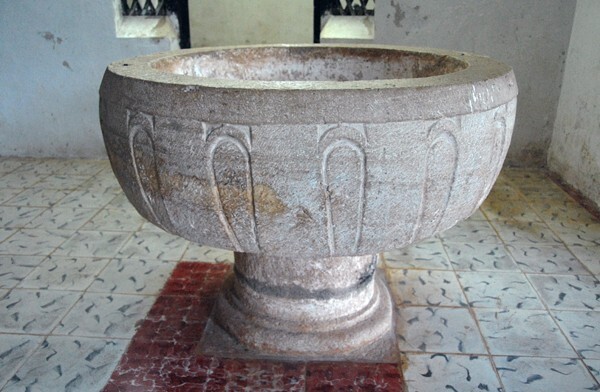 San Bernardino de Sena, baptismal font - Tahdziú, Yucatán