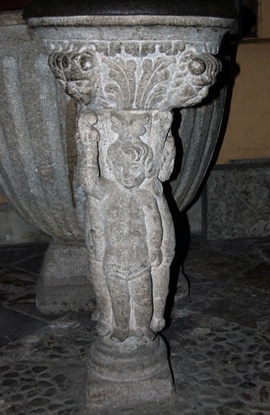 San Angel, D.F., San Jacinto, baptismal font - Ciudad de México - Delegaciones (Districts), letters S, T & V