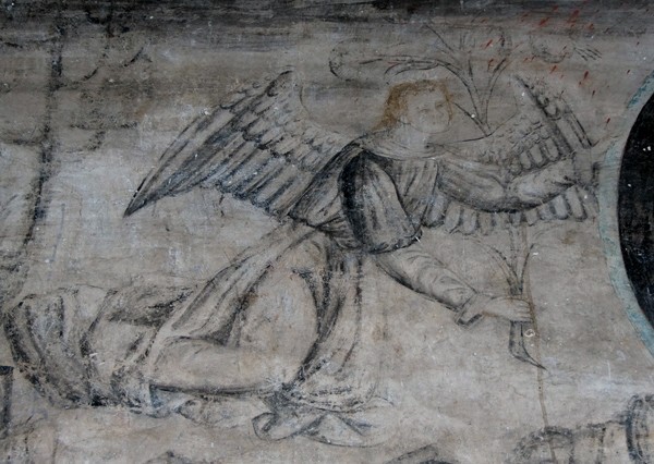 Upper cloister mural, Annunciation - San José