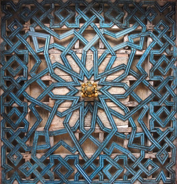 Lower cloister walk, testera alfarje ceiling - San Francisco