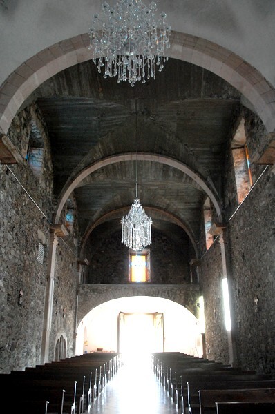 La Purísima Concepción, nave & choir loft - Misión de Arnedó, Guanajuato