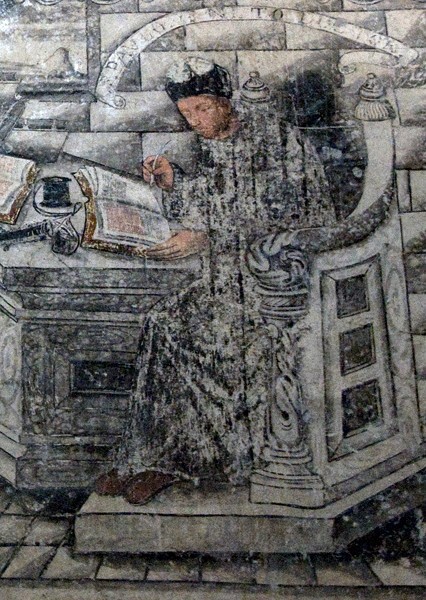 Cloister stairwell mural - San Nicolás de Tolentino, cloister & stairwell murals