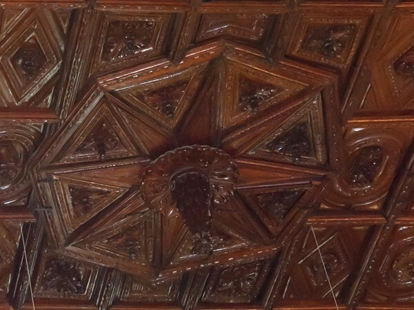 Santiago, sanctuary artesonado ceiling, almizate - Santiago Tilapa, México