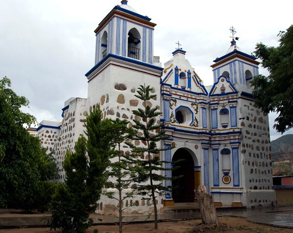 Santa Catarina, façade & bell-towers - Santa Catarina Minas, Oaxaca