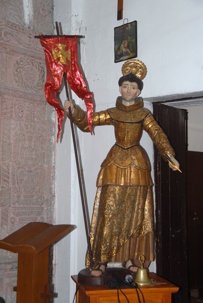 Los Reyes, nave statue, St. Francis - Los Reyes Ixtacala