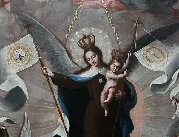 Andrés López, Apotheosis of Our Lady of Mt. Carmel, detail - Guadalupe Basilica Museum
