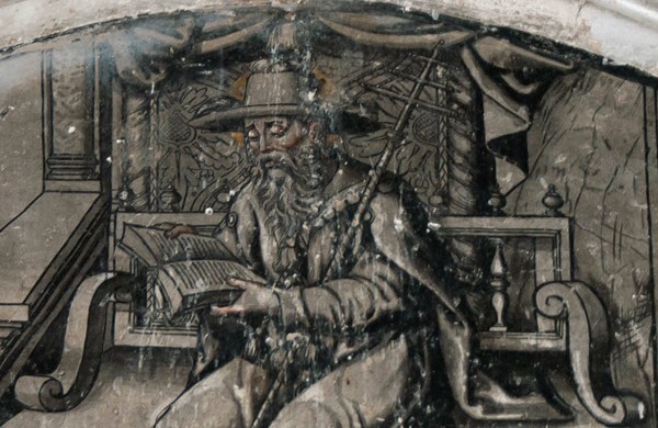 Testera lunette mural detail - Lower cloister walk