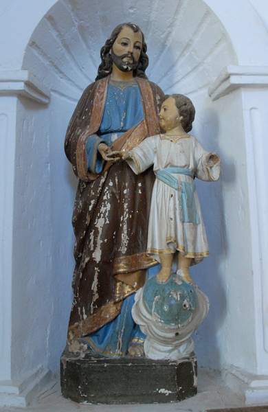 San Antonio de Padua, nave sculpture, St. Joseph & Christ Child - Tekit, Yucatán