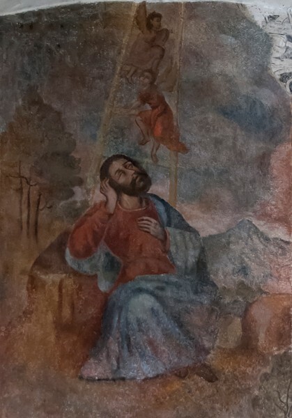El Divino Señor, cloister mural, Jacob's Ladder - El Divino Señor, upper cloister ambulatory & stairwell murals