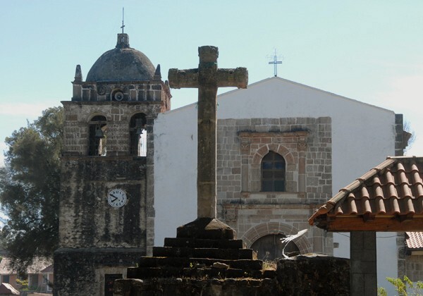 Atrial cross front, façade & bell-tower - San Pedro