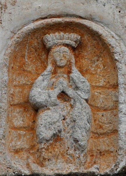 La Purísima Concepción, façade portal relief, Virgin Immaculate - Mocochá, Yucatán