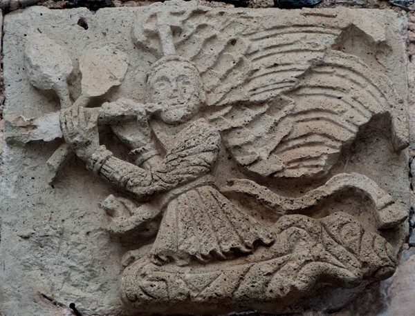 Cloister arch, spandrel relief - Molango, Hidalgo