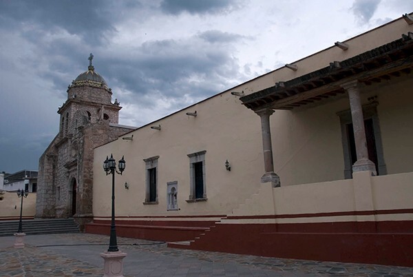 San Pascual de Bailón, façade, convento & loggia - Chimaltitlán, Jalisco
