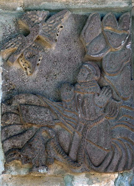 SW posal chapel, Seraphic Vision - La Asunción de Nuestra Señora, atrio, portería, and nave & choir ceilings