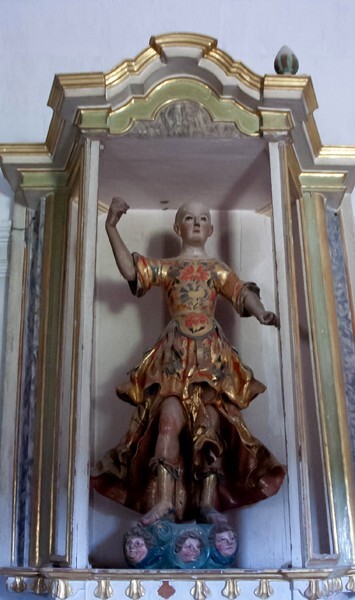 St. Michael Archangel - Nave & sotocoro altars, statuary & pulpit