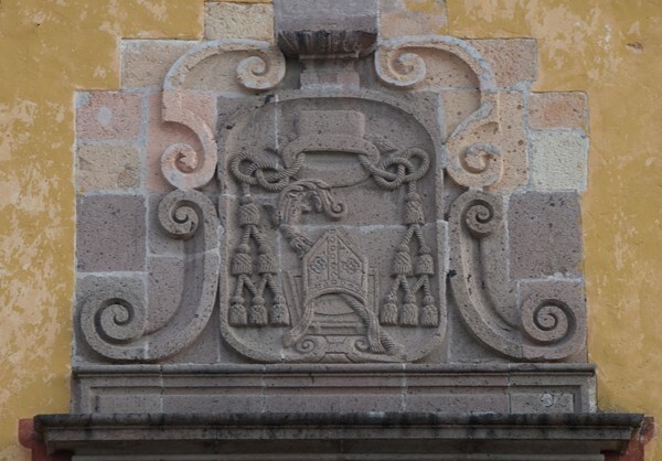San Agustín, façade, choir window relief - Celaya, Guanajuato