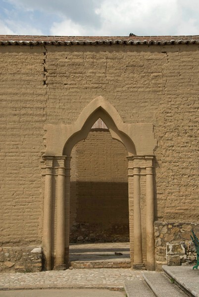 San Sebastián, lateral portal (reconstructed) - Chiapa de Corzo, Chiapas