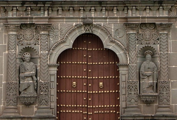San Dionisio, façade portal - Yauhquemehcan, Tlaxcala