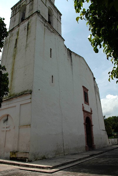 San Miguel Arcángel, façade & bell-tower - Tlaltizapán, Morelos