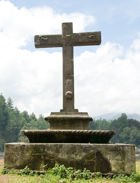 Calvary cross, front - Angahuan, Michoacán