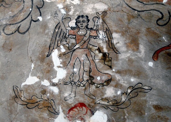 Sotocoro mural detail, angel - La Sagrada Familia (Capilla Segunda de Najar)