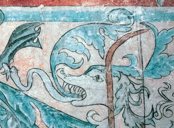 Sotocoro, E wall, North side mural, detail right1 - East wall, North side mural