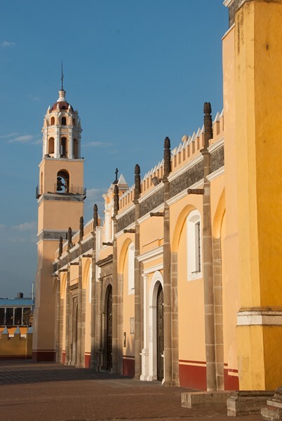 Capilla Real, bell-tower & walled portals - San Gabriel, capilla real