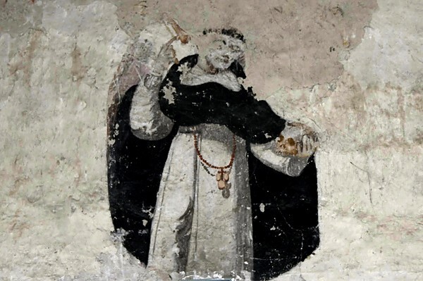 San Miguel Arcángel, sacristy mural, St. Vincent Ferrer - Achiutla, Oaxaca