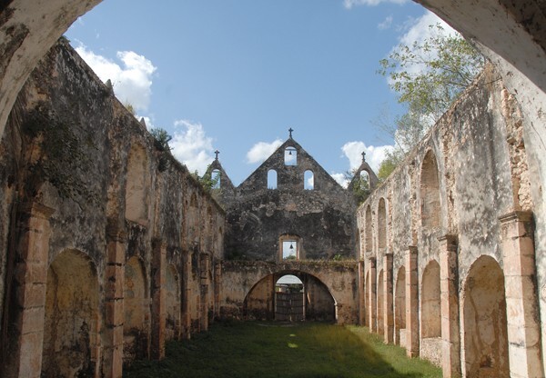 San Antonio, nave & façade - Ticum, Yucatán