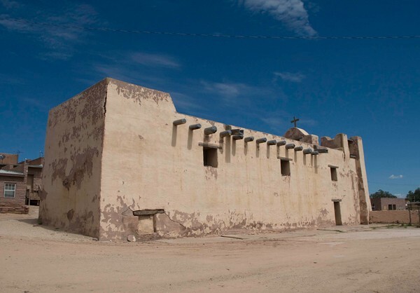 Neustra Señora de Guadalupe (remodeled), exterior nave - Zuñi Pueblo, New Mexico