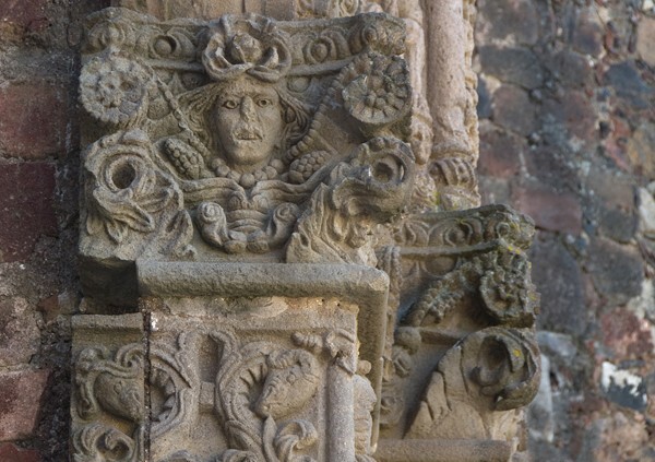Chancel arch, inner jamb capital - San Luis Obispo, capilla abierta