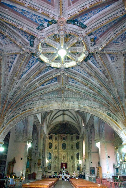 San Juan Bautista, nave & rib vault sotocoro - San Juan Bautista, church