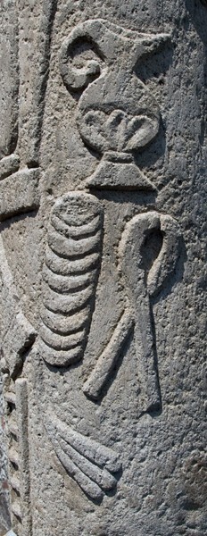 Santa María, atrial cross, shaft details - Santa María Coatlán, México