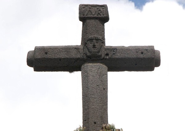 San Pablo, atrial gate cross - San Pablo Tecalco, México