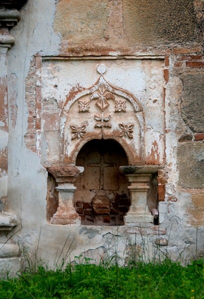 Santiago Apóstol, S portal niche alfiz - Nejapilla, Oaxaca