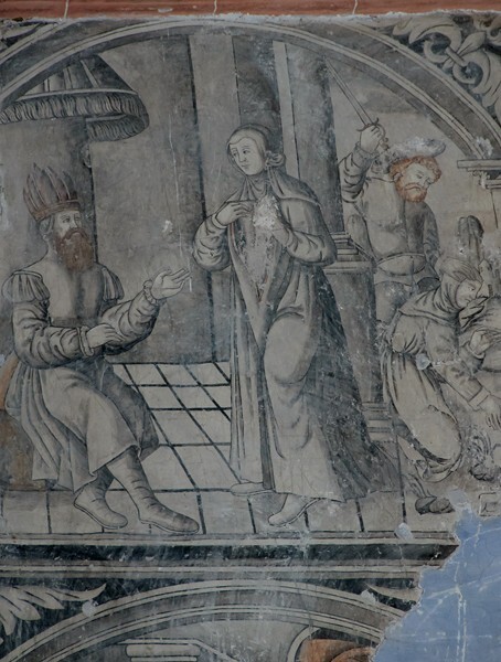 Sanctuary, N wall mural - Nave, sanctuary murals & cloister