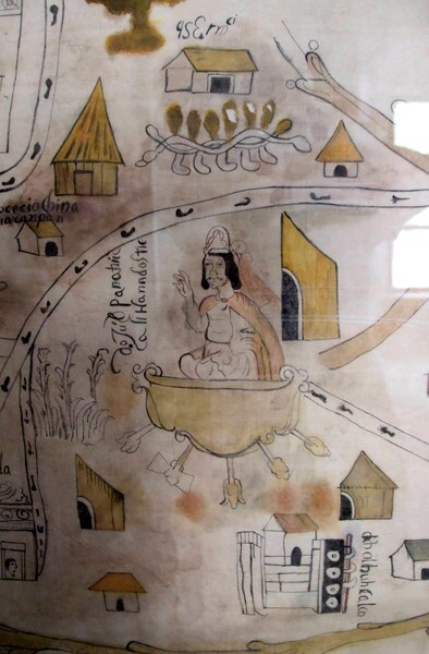 Mapa de Quauhquechollan - San Martín, nave, cloister & convento