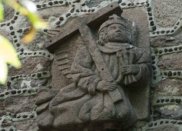 El Cristo Rey, convento entrance, Passion Angel with cross - Tulpetlac, México