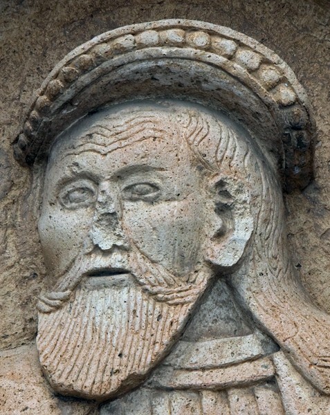 Pilaster relief (right), St. Paul, detail - San Martín, porciúncula portal