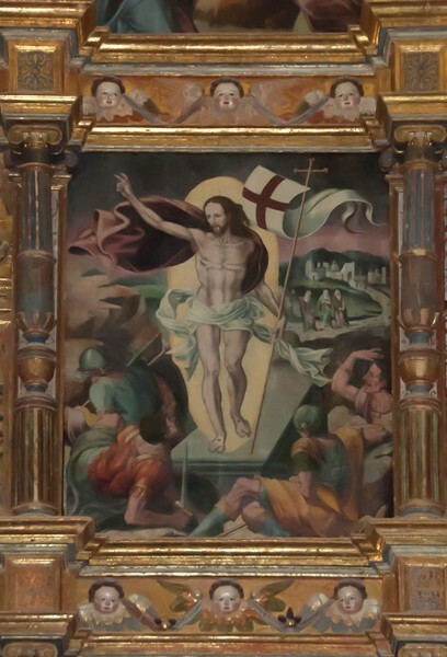 High altar, Resurrection - San Juan Bautista, nave & altars