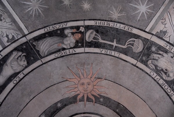 San Agustín, sacristy ceiling, zodiac signs, Libra & Virgo - San Agustín