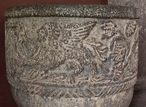 San Francisco, baptismal font - Tepeji del Río, Hidalgo