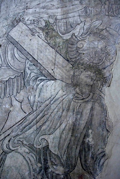 Sacristy, end wall mural - San Nicolás de Tolentino, convento